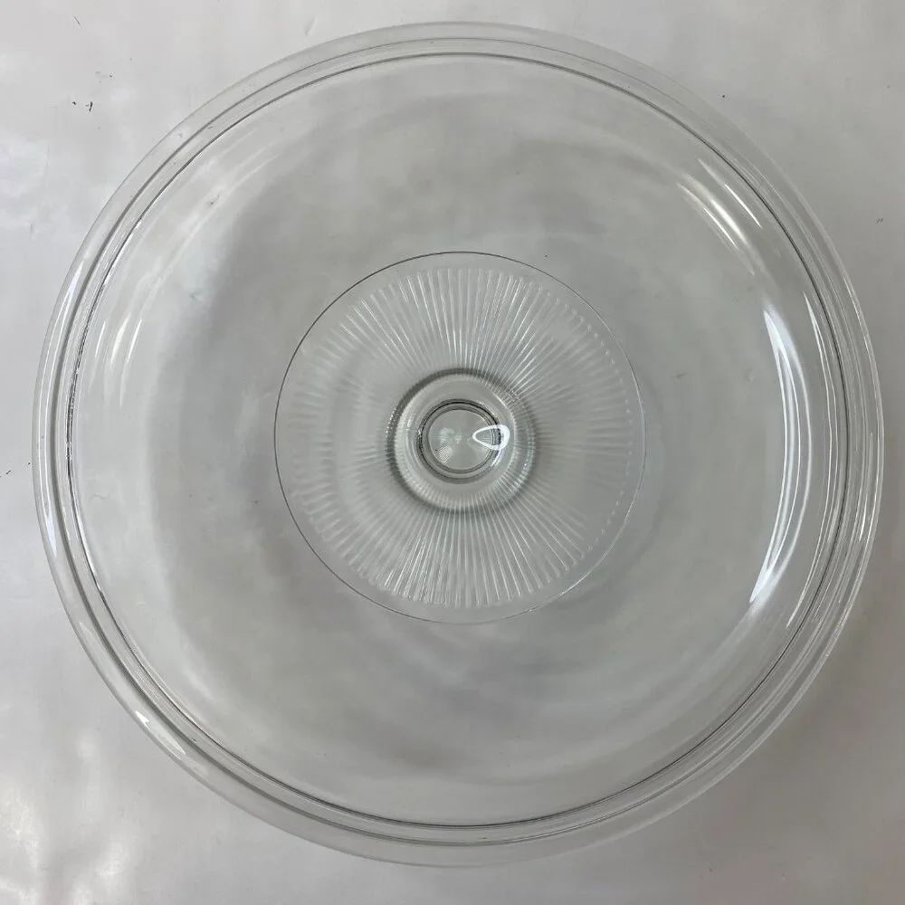 Corning Ware French White 2.5 L Round Casserole Dish Glass Lid Vintage